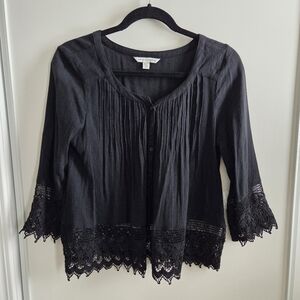American Eagle Black Boho Blouse